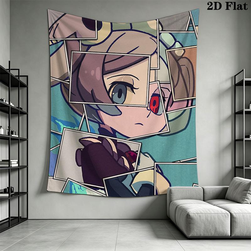 Marie Skullgirls Pattern Home Decor Tapestry, Wall Hanging, Decorative RV Wall Cloth.DGT0925386