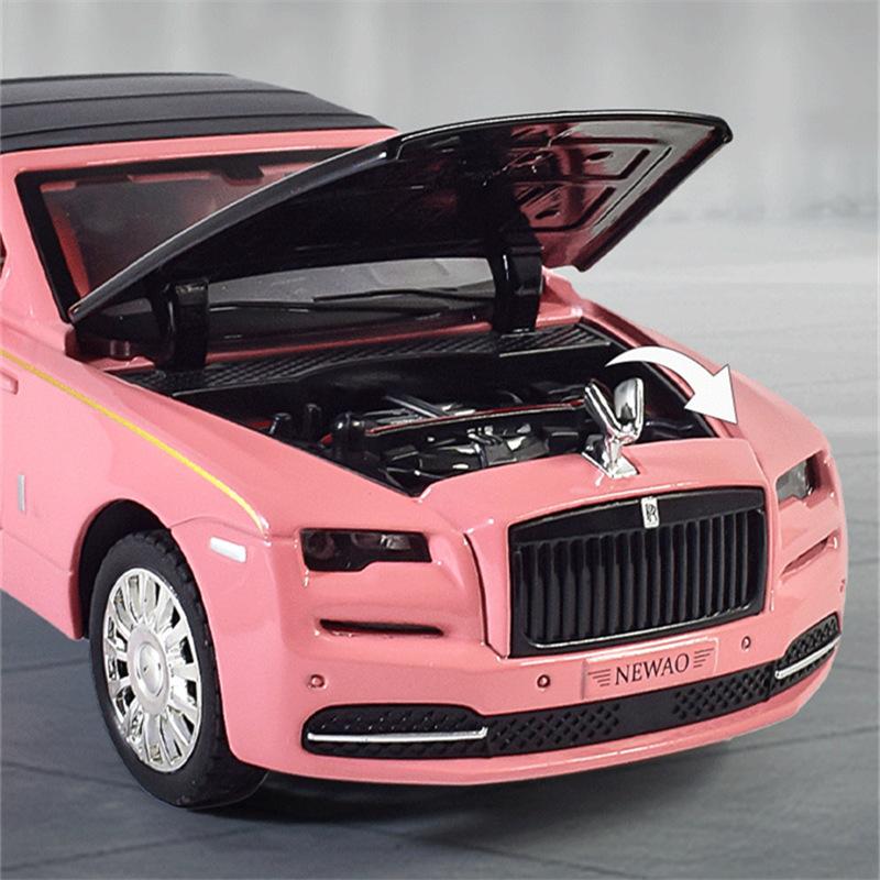 1/32 Rolls Royces Dawn Coupe Модель автомобиля из литого металла Игрушечные транспортные средства Модель автомобиля Моделирование Звук и свет Детские игрушки Подарок