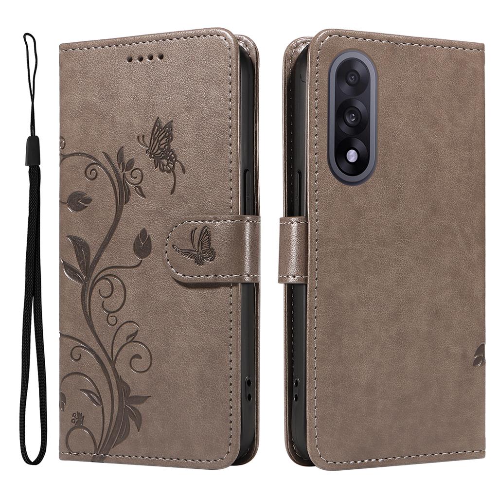 For OnePlus Nord 5 5G/OnePlus Ace 5 Ultra 5G PU Leather Cases Flower Pattern Wallet Stand Phone Cover with Strap