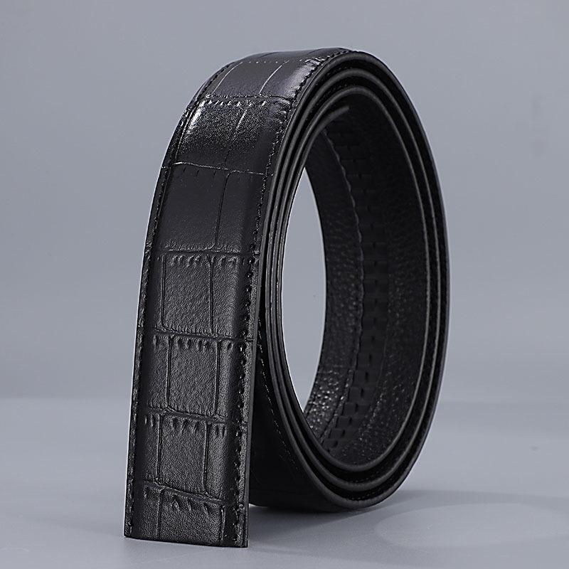 First Layer Cowhide Automatic Belt Men'S Business Crocodile Pattern Dragon Green Belt Wide Waist Seal