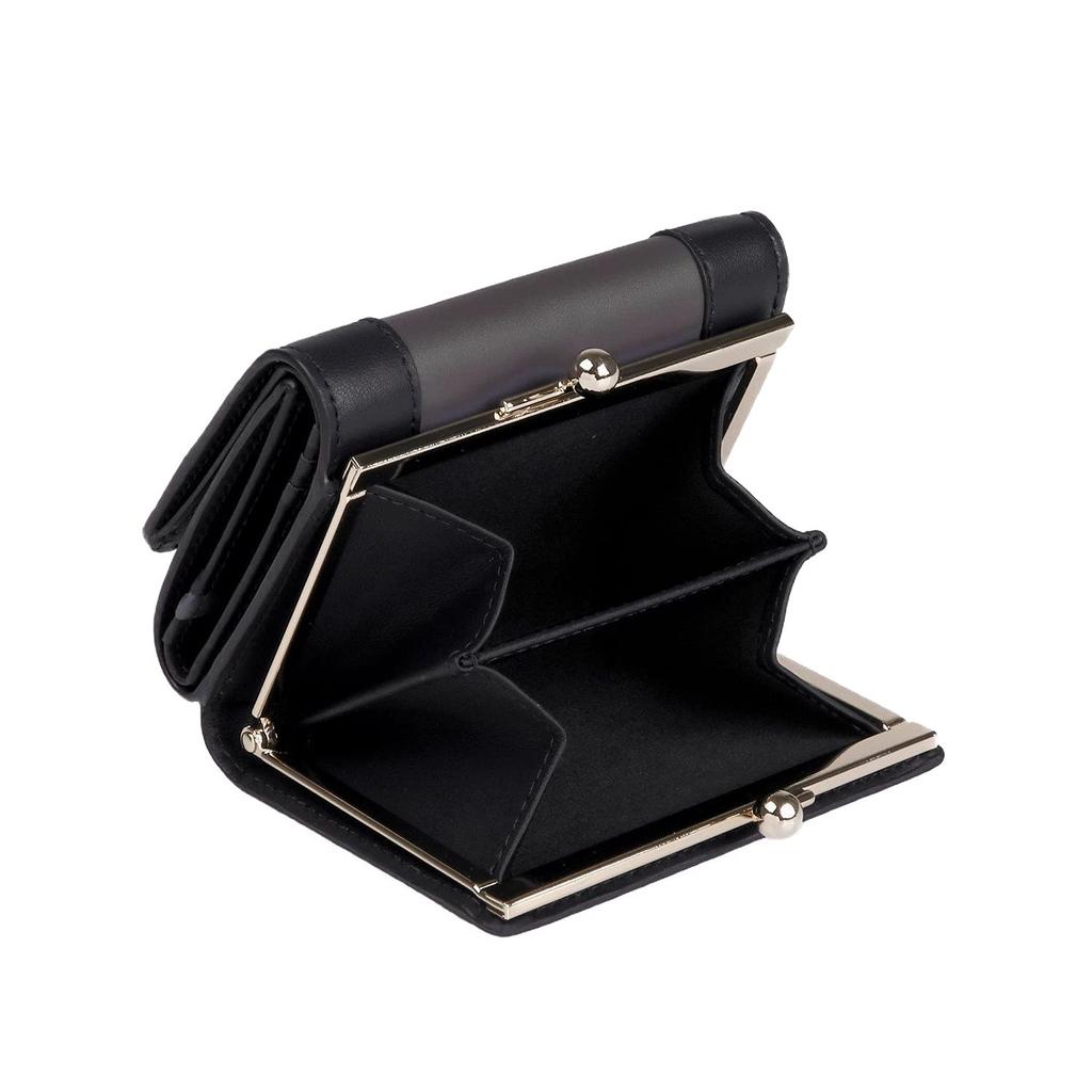 Paul Smith Contrast Color Block Trifold Wallet with Flap Closure and Coin Authentic Gift Box and Shopping 883733 BPW274 Purse, Women's, Bag, (Gray)