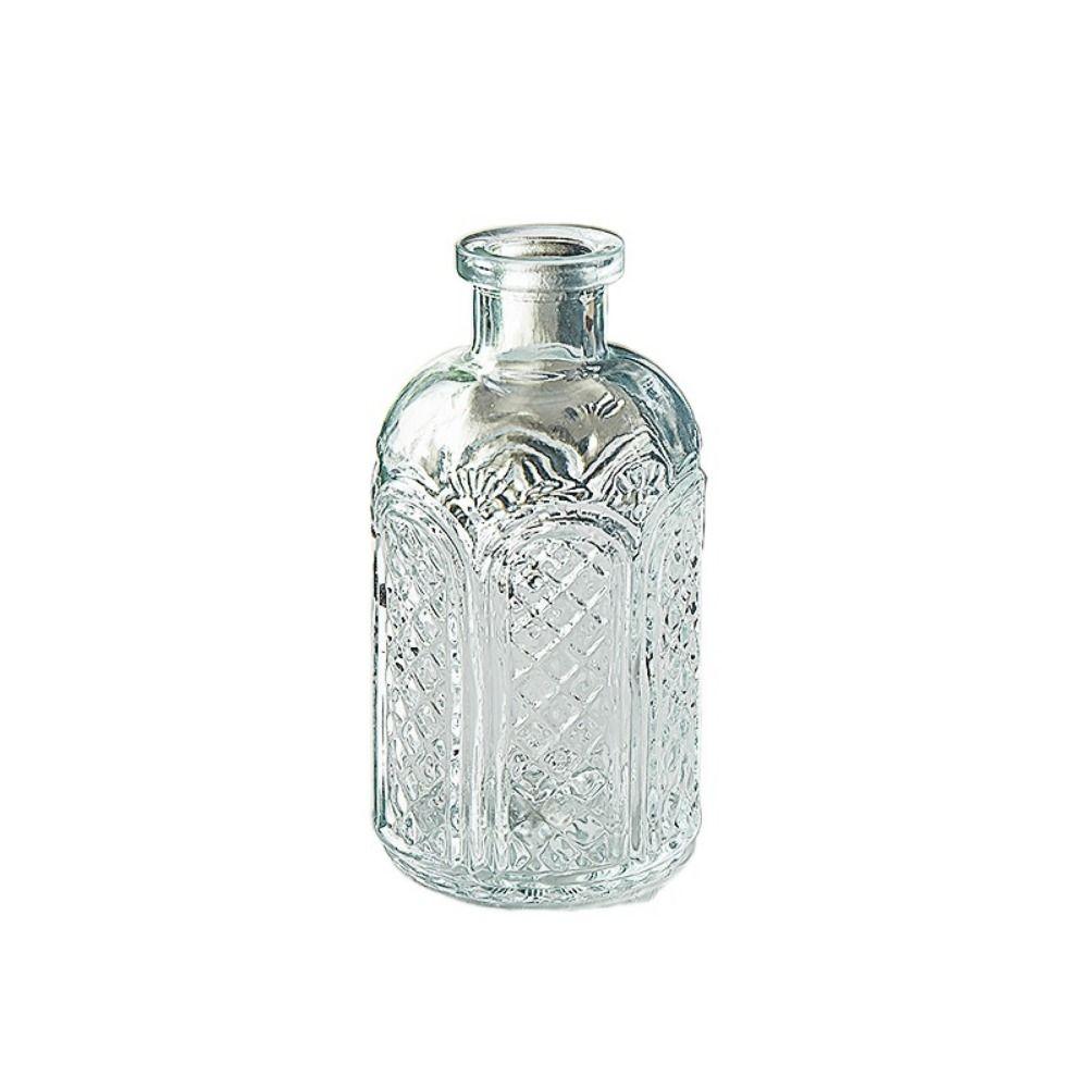 Стеклянная ваза для гидропоники с тиснением, мини-стеклянная ваза для цветочной композиции