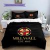 Millwall Football Club2 Pattern Bedding Quilt Set  Home Decoration  Gift (1 * duvet cover + 2 * pillowcase  without core)