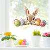 Easter Window Clings Cute Bunny Eggs Spring Window Decals Reusable PVC Stickers for Holiday