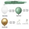 Kit guirlande DIY Sage Green Balloon Arch - Marque - Modèle - 137 pièces - Vert sauge + blanc mat + chrome doré