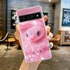 Чехол для телефона Google Pixel 9 8 7 6 5 4 4XL 7A 6A 5A 4A 3A Pro XL 5G Прозрачный Мягкий ТПУ Иллюстрация Слива Розовый Змея
