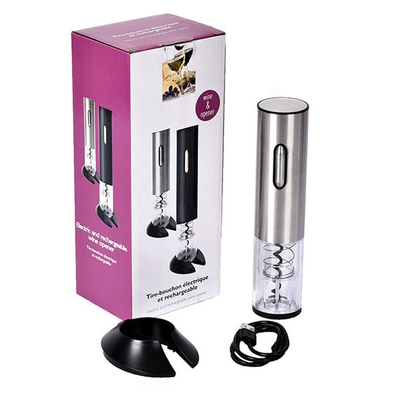 Rechargeable Automatic Wine Bottle Opener Set with Customizable Logo