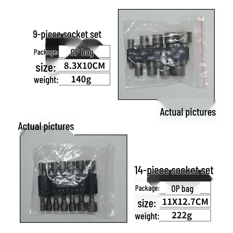 Набор шестигранных бит, 9 шт.: Электрический гайковерт и инструменты для авторемонта