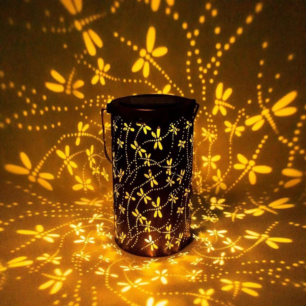 Portable Hanging Solar Lanterns Solar Powered Wind Chime Hanging Lamp Courtyard Landscape