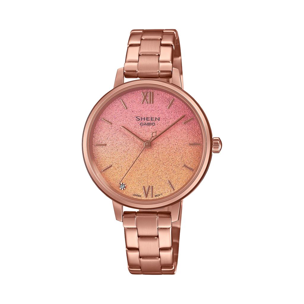 Casio Sheen Women's Stainless Steel 50M Water Resistant Analog Quartz Watch SHE-4548PG-4A