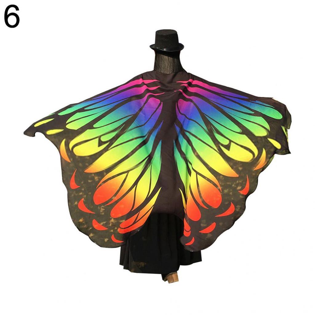 Fashion Butterfly Wing Beach Towel Cape Scarf for Women Christmas Halloween Gift ADM