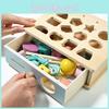 Shape Wooden Matching Box Early Educational Toy For Toddler Recognition Color