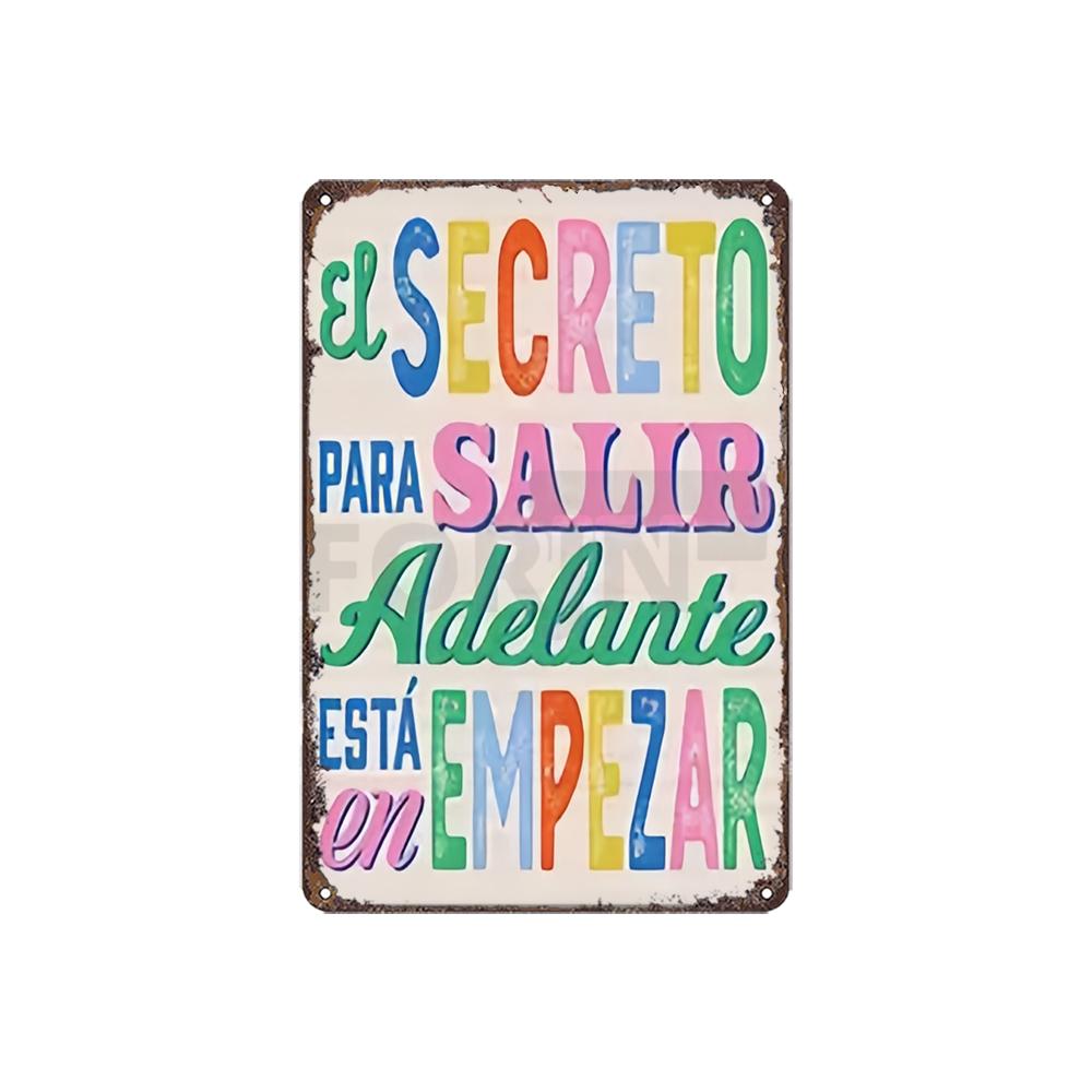 Spain Motivational Metal SignSpanish Letters poster For classroom familyGrowth Mindset Inspirational quotes Modern Wall decor