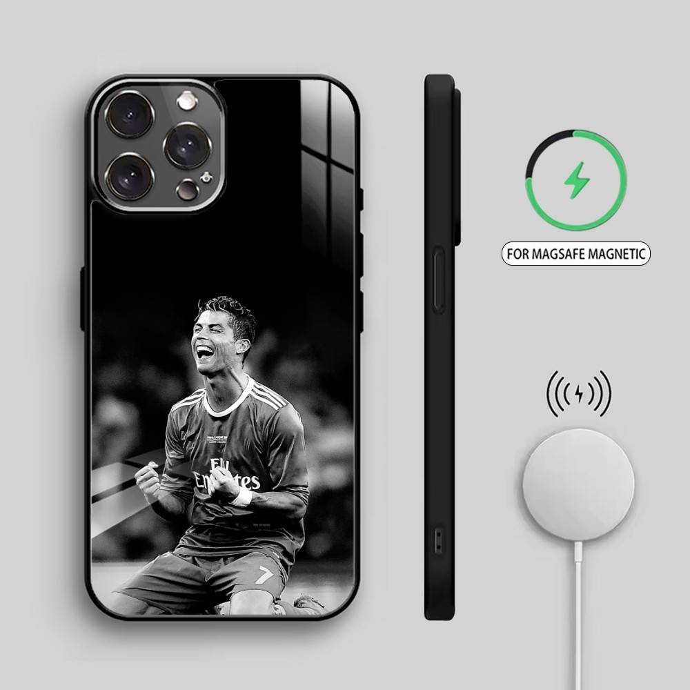 Чехол для телефона Футбольная звезда К-Криштиану Роналду Для iPhone17,16,15,14,13,12,11 Plus,Pro Max Магнитный Для Magsafe Беспроводная Зарядка