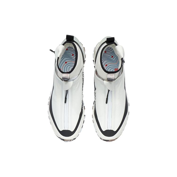 Li Ning Tame The Wild Амортизация Скользкая подошва Покрытие Высокие Кроссовки для бега Мужские Белые ARDR017-2