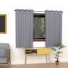 Plain, Wrinkle-free Eyelet Curtain 135x180 Cm ALIX Grey, by Soleil D'ocre