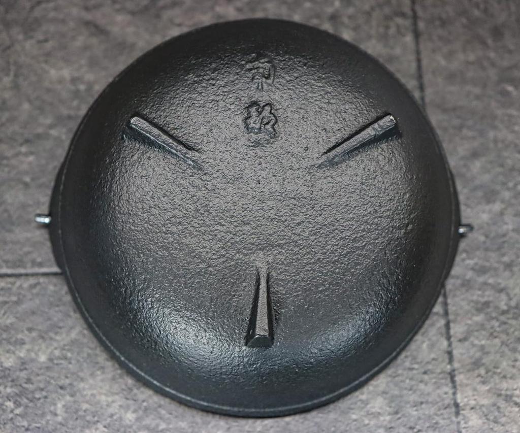 Asahi Nanbu Iron Irori Внешний диаметр 1 с деревянной крышкой, коммерческое использование, горшок, 15 см, лоза, (совместимый с газом/IH),