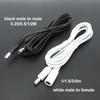 22awg 3A DC Male To Male Female Power Supply Adapter White Black Cable Plug 5.5x2.1mm Connector Wire 12V Extension Cords