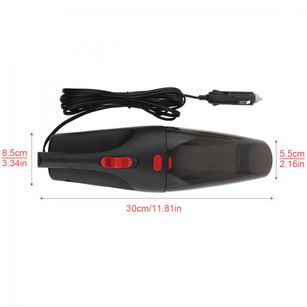 12V 120W Portable Handheld Car Dry Wet Dual-use Vacuum Cleaner with Washable HEPA Filter LED Light