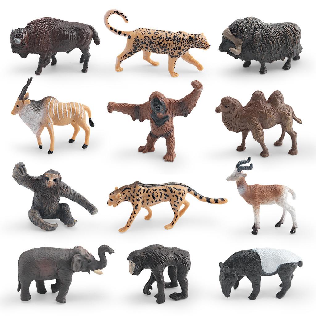 Wild Animal Pvc Asian Elephants Sloths Musk Oxen Tapirs Collectible Models For Kids Learning And Home Decor