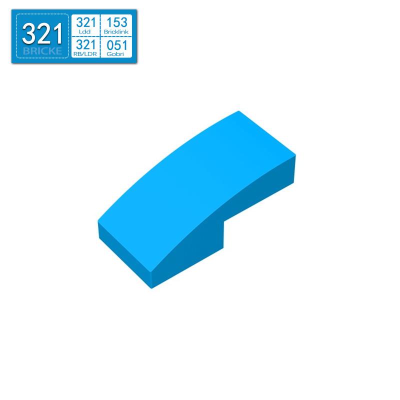 BRICKE Zhuan Ke 2x1 Curved Slope | Compatible with Lego | 11477 | MOC Loose Parts | Educational DIY Building Blocks Toy