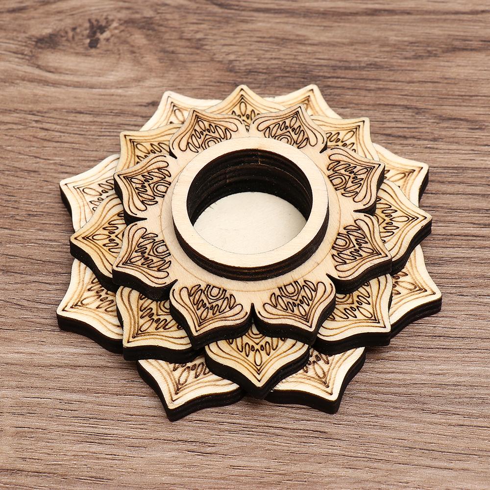 Модный узор лотоса, хрустальная резьба, деревянная основа, декор для медитации, деревянные украшения, основа из хрустального шара