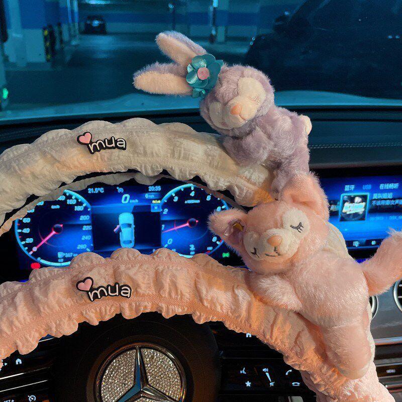 Car Steering Wheel Cover Cute Goddess Style Summer 2024 Korean Cartoon Non-Slip Sweat-Absorbent Ultra-Thin Handle Cover Car Accessories
