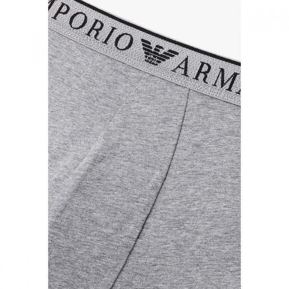 Emporio Armani Мужские Хлопковые Длинные Трусы с Логотипом и Полосой 0815312078