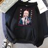 Chainsaw Man Anime Женские толстовки с капюшоном Большие размеры Толстовка Harajuku Женский длинный рукав Пуловер Повседневная уличная одежда Топы