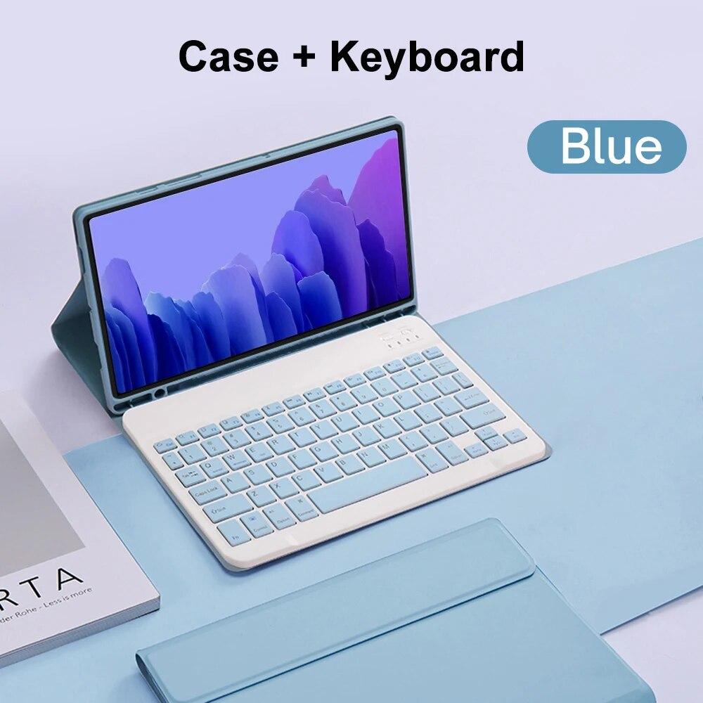 Кожаная Bluetooth-клавиатура для Samsung Galaxy Tab A7, чехол для Galaxy Tab A7 10, 4 дюйма, 2022, 2020, SM-T500/T503/T505/T507/T509