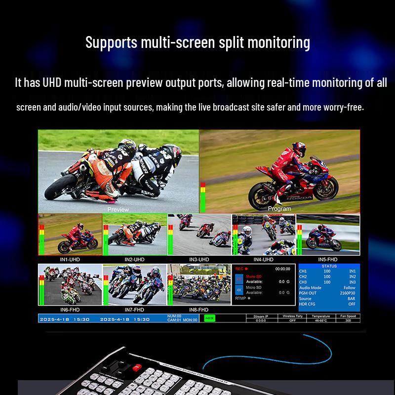 DeviceWell UHS6916P 4K Professional Live Broadcast Switcher