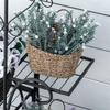 Flower Stand Flower Shelf Made of Metal 4 Tiers Plant Shelf Flower Staircase Flower Stand for Indoor and Outdoor Garden Balcony Black 45 x 24.5 x 80