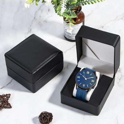Коробка для хранения часов PU Single Watch Display Case Держатель для наручных часов Дорожный органайзер для ювелирных изделий для мужчин Подарок