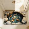 3D плошной оптический обман коврик для двери водопоглощающий износостойкий ковер для ванной комнаты прочный нескользящий коврик для двери спальни декор для дома