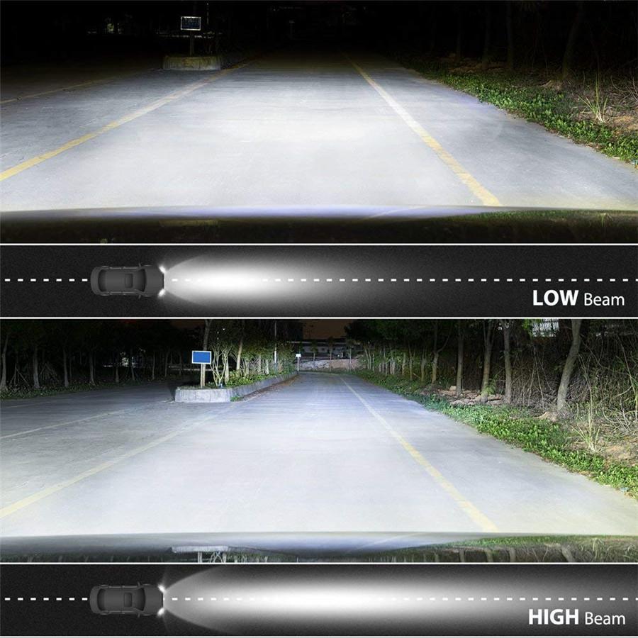 Pair 7'' 150W 10920Lm Round BlackLed Headlight High Low Beam With White Drl For Harley Jeep Wrangler Jk Tj Lj Cj Hummber H1 H2