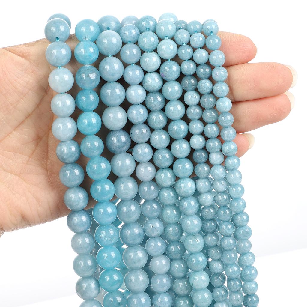 Natural Stone Beads Tiger Eye Amazonite Rose Quartz Turquoises Obsidian Agates Beads For Jewelry Making DIY Bracelet 4 6 8 10mm