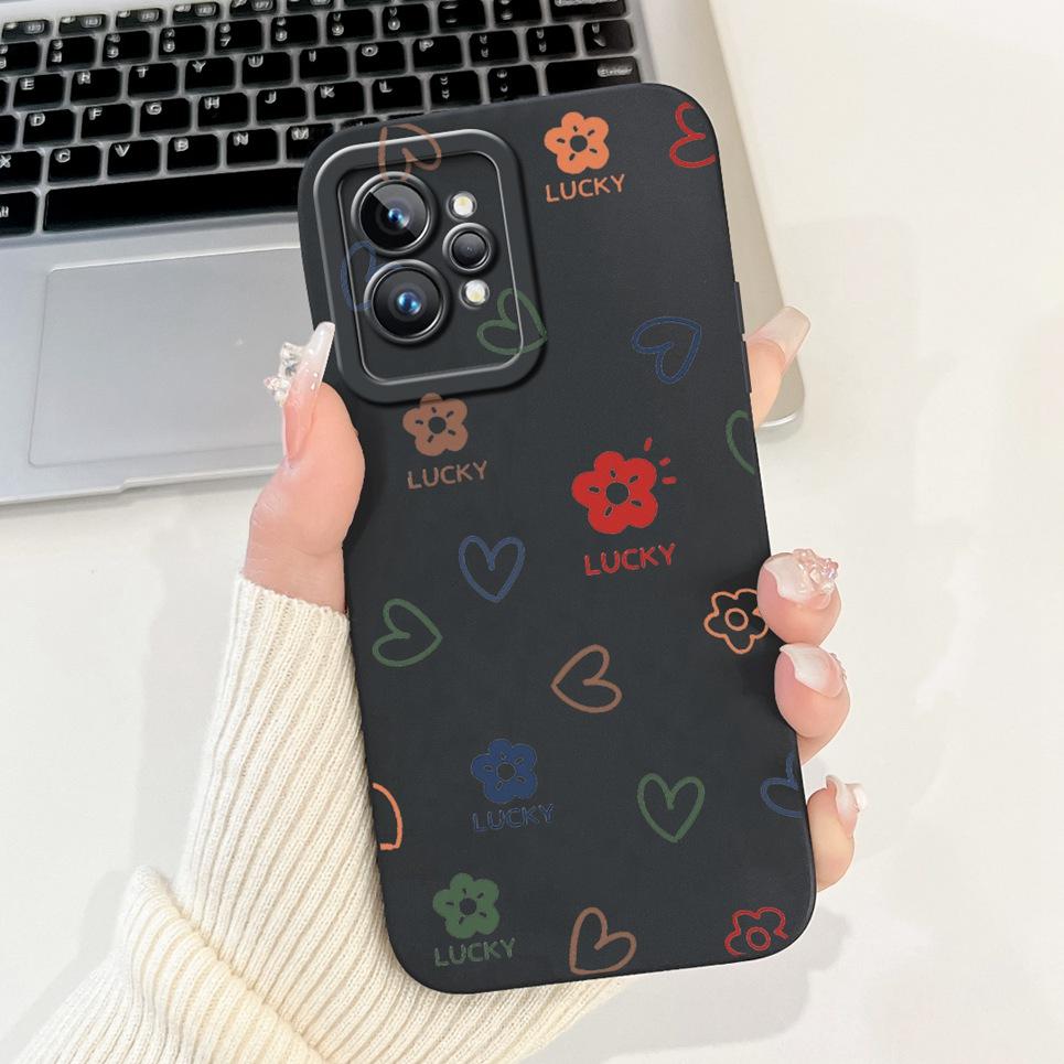 Девочковый чехол-сердечко для Realme GT2 Pro Чехол Realme GT Neo2 GT2 GT Neo 3T Funda Мягкий матовый силикон Защитная крышка для объектива Capa
