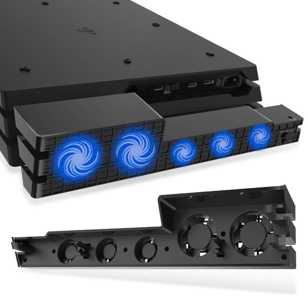 Охладитель для PS4 Pro, Внешний USB-вентилятор охлаждения Play station 4 Pro с 5 вентиляторами, Super Turbo, Охлаждающий вентилятор температуры для консоли PS4 Pro