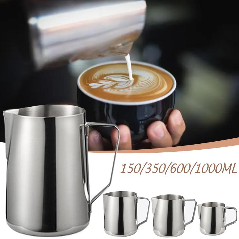 Stainless Steel Milk / Coffee Frothing Jug Frother Latte Container Metal Pitcher