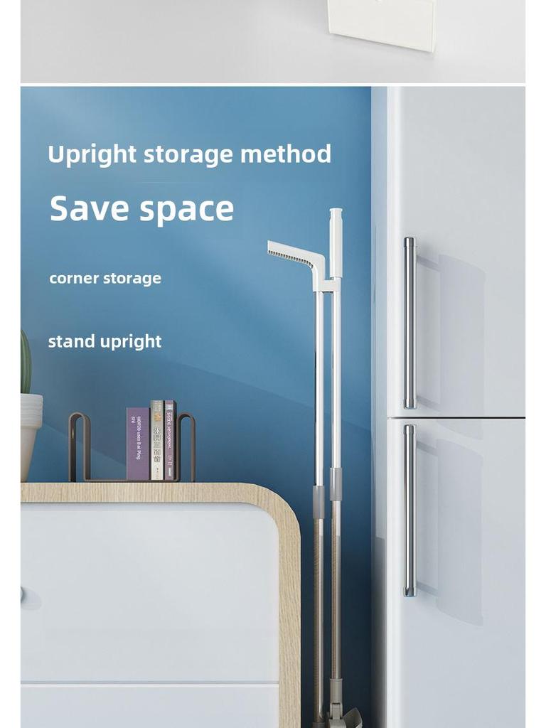 Folding Broom & Dustpan Set with Comb Teeth - Soft Bristle, Rotating Sweeper