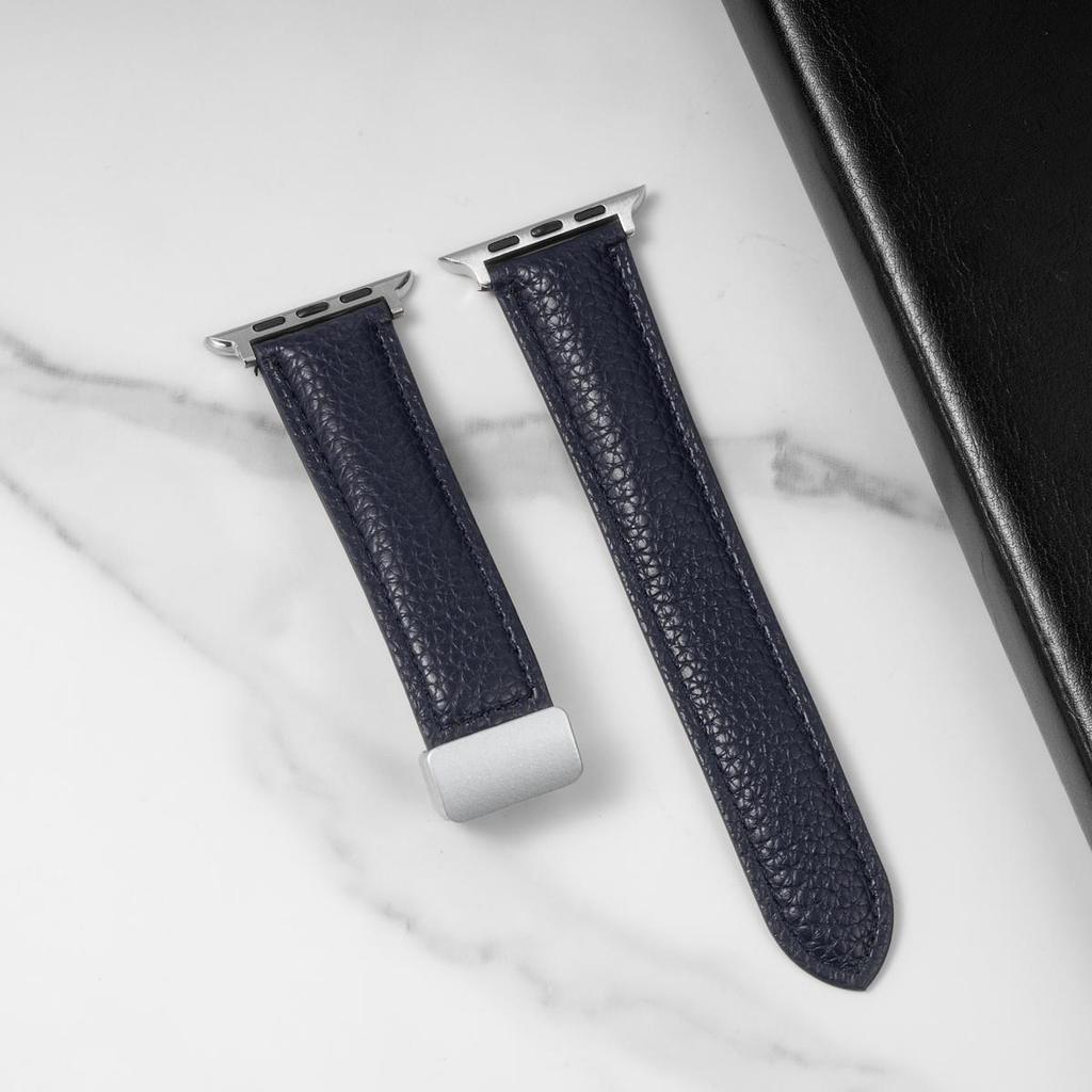 Магнитный кожаный ремешок для Apple Watch 10 ремешок 46 мм 42 мм 44 мм 45 мм 49 мм 40 41 мм Браслет correa iWatch Series ultra 5 6 se 7 8 9