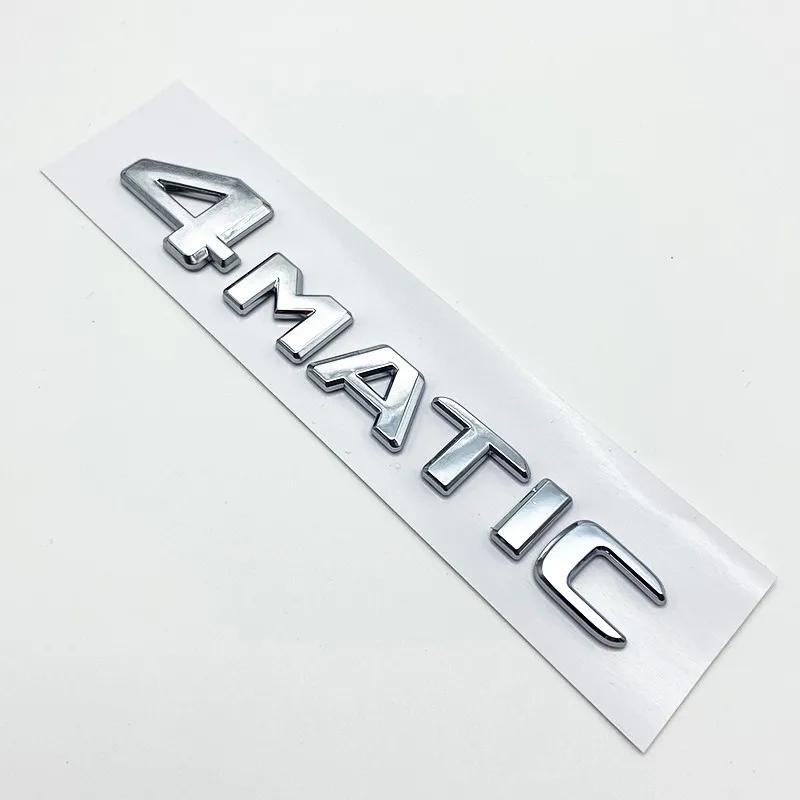 For Mercedes Benz A B C E G S ML SL CL GLA CLA Class AMG 4MATIC 4 MATIC Trunk Chrome Matte Black Letters Emblem Badge sticker AT1