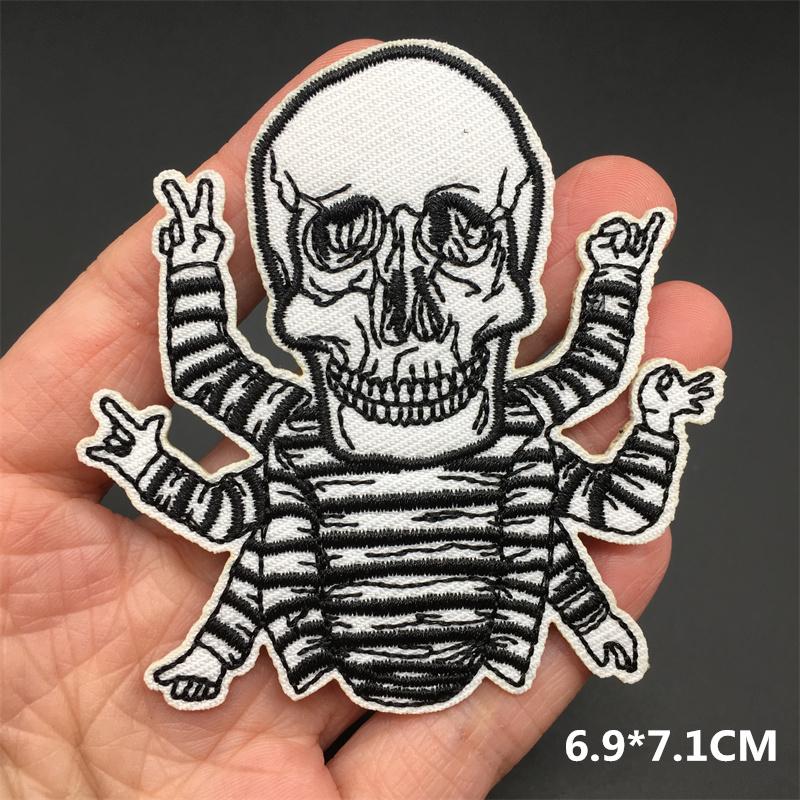 Iron On Sticker Embroidered Patches For Clothing Anime Clorhing Stickers Punk Sewing Iron-On Transfers For Clothing