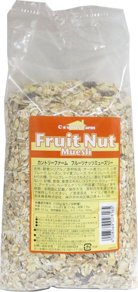 Мюсли Country Farm Fruit Nut 750 г 1 упаковка (12 сумок)