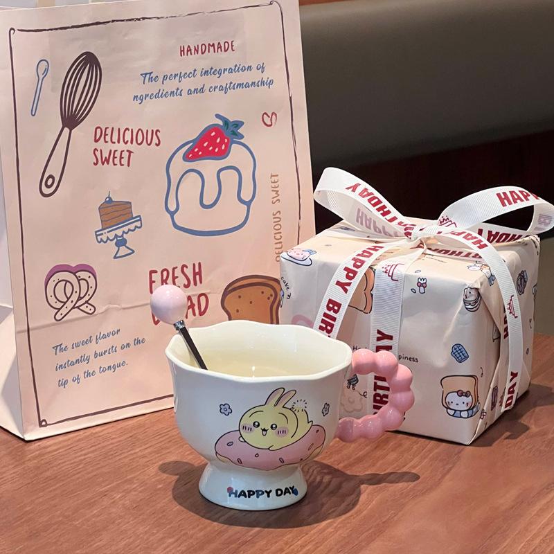 Birthday Gift for Girls Cute Usaqi Ceramic Mug for Friends and Classmates Children's Souvenir Graduation Gift