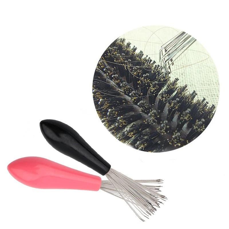 Comb Brush Cleaner Cleaner Remover Embedded Beauty Tool Plastic Handle Hair Comb Cleanup Hook Salon Hairdressing Tool Barber