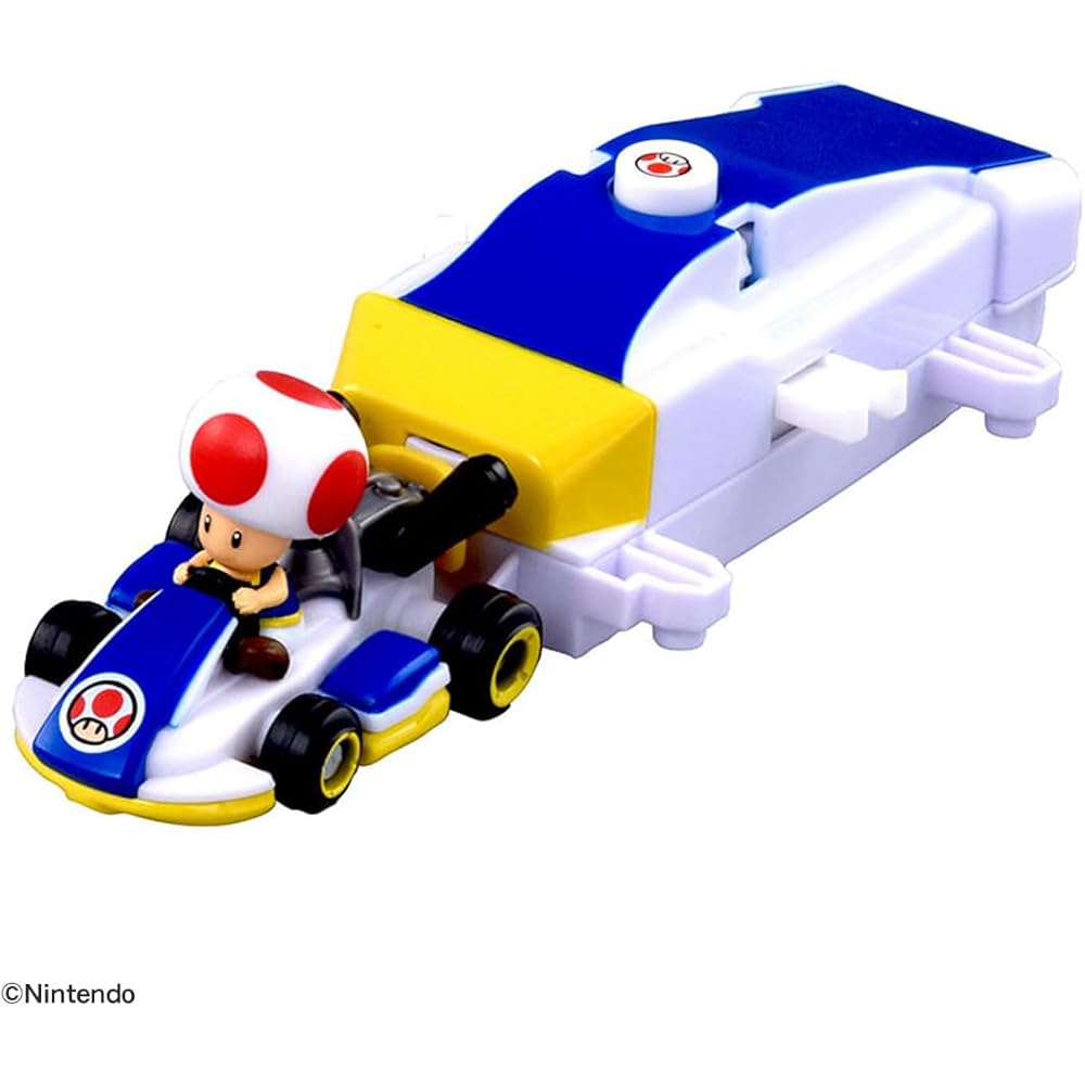 Takara Tomy Tomica Drift Mario Kart Starter Set Toad & Standard Kart Toy Car for Ages 3 and Up