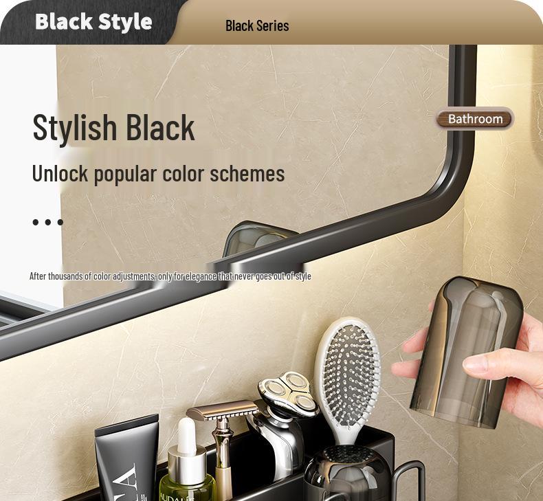 Настенный набор держателей для зубных щеток и ополаскивателя для рта без сверления