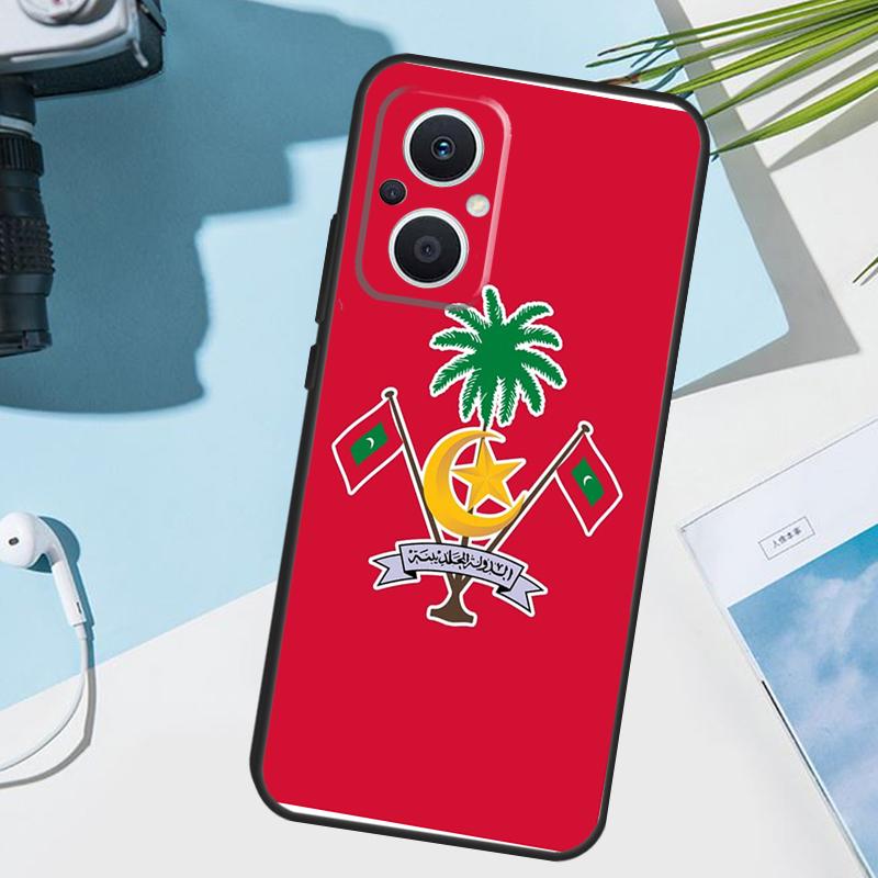 Чехол с флагом Мальдив для OPPO Reno 12F 11F 13F 14F 8T 7 8 Lite 10 11 12 13 14 OPPO Find X9 X8 X6 X5 Pro