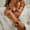Salircon Богемный набор из смолы, акрила, металла с бусинами, ожерелья и браслеты для женщин, винтажный, элегантный, чокер на ключицу, праздничные украшения, подарки